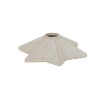Hill Interiors Ceramic Star Christmas Candle Holder White (4Cm X 12Cm X 14Cm)