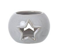 Hill Interiors Ceramic Star Cut-Out Tealight Holder - White - White - One Size