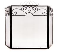 Hill Interiors Chrome Topped Fire Screen65cm x 23cm x 98cm Black/Silver HI4697