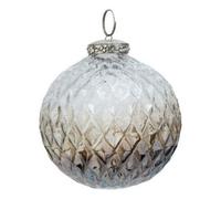 Hill Interiors Coffee Ombre Collection Detailed Bauble - Glass - L9 X W9 X H10 Cm