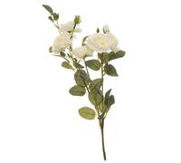Hill Interiors Cottage Rose Artificial Flower - Soft White/Green - One Size