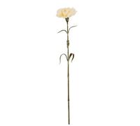 Hill Interiors Cream Carnation Stem Artificial Flower - Plastic - L11 X W10 X H56 Cm - Cream