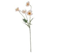 Hill Interiors Cream Papaver Poppy Spray Artificial Flower - Plastic - L15 X W15 X H58 Cm - White
