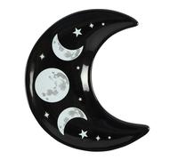 Hill Interiors Crescent Moon Trinket Dish - Black/White - One Size - Black/White - 100% Mixed