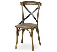 Hill Interiors Cross Oak Dining Chair - Brown - One Size - Brown - 90% Wood/10% Metal