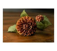 Hill Interiors Dahlia Artificial Flower in Mustard Hill Interiors Mustard