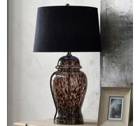 Hill Interiors Dapple Acanthus Table Lamp - Black - 76cm x 44cm x 44cm - Black