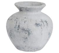 Hill Interiors Darcy Antique Ceramic Vase - Stone - 30 x 31 x 31cm - Stone