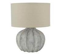 Hill Interiors Darcy Antique Flute Table Lamp (Uk Plug) In Stone Stone One Size