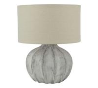 Hill Interiors Darcy Antique Flute Table Lamp (UK Plug) - Stone - One Size - Stone