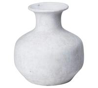 Hill Interiors Darcy Squat Vase - Stone - 26cm x 24cm x 24cm - Stone - 100% Mixed