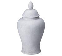 Hill Interiors Darcy Stone Effect Ginger Jar - Stone - 32cm x 16cm x 16cm - Stone - 100% Mixed