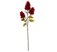Hill Interiors Dark Red Spear Hydrangea Spray Artificial Flower - Plastic - H97 Cm - Red