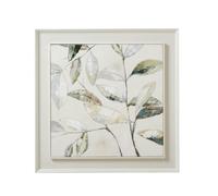 Hill Interiors Dolce Dapple Leaf Canvas Framed Print - Brown/White/Grey - Brown/White/Grey - One Size
