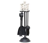Hill Interiors Dutchess Chrome Companion Set - Silver/Black - One Size - Silver/Black