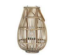 Hill Interiors Ellipse Wicker Lantern - Brown - Brown - One Size