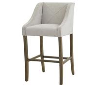 Hill Interiors Epsom Barstool - Wood - L58 X W57 X H104 Cm - Grey
