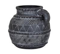 Hill Interiors Etched Collection Jug - Ceramic - L16 X W17 X H15 Cm - Black