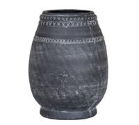 Hill Interiors Etched Collection Tall Vase 25cm x 19cm x 19cm in Black | Size: 25 cm x 19 cm x 19 cm Hill Interiors Black 25 cm x 19 cm x 19 cm
