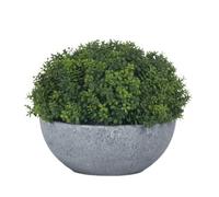 Hill Interiors Faux Hebe Globe Pot Green/grey (15Cm)