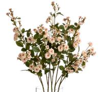 Hill Interiors Faux Wild Meadow Rose - Cream/Green - One Size - Cream/Green