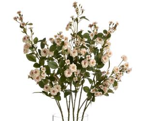 Hill Interiors Faux Wild Meadow Rose - Cream/Green - One Size - Cream/Green