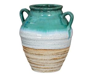 Hill Interiors Fen Amphora Vase - Ceramic - L35 X W35 X H38 Cm - White