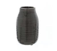 Hill Interiors Garda Stefanie Vase - Grey - 24cm x 15cm x 15cm - Grey - 100% Mixed