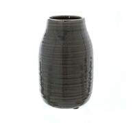 Hill Interiors Garda Stefanie Vase - Grey - 24cm x 15cm x 15cm - Grey - 100% Mixed