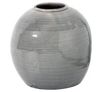 Hill Interiors Garda Tiber Glazed Vase - Grey - 28cm x 29cm x 29cm - Grey - 100% Mixed