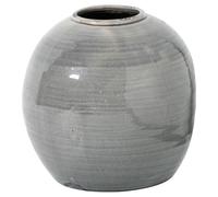 Hill Interiors Garda Tiber Glazed Vase - Grey - 28cm x 29cm x 29cm - Grey - 100% Mixed