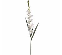 Hill Interiors Gladioli Artificial Flower - Fabric/plastic - L6 X W11 X H108 Cm - White