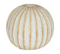 Hill Interiors Grove Ceramic Ball Ornament - White - 15cm x 16cm x 16cm - White - 100% Mixed