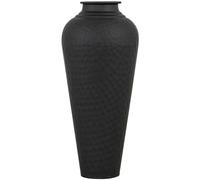 Hill Interiors Hammered Vase - Black - 41cm x 20cm x 20cm - Black - 100% Mixed