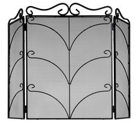 Hill Interiors Heavy Ornate Fire Screen - Black - Black - One Size