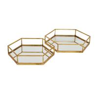 Hill Interiors Hexagon Tray Set (Pack of 2) HI4688