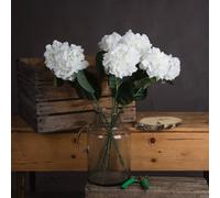 Hill Interiors Hydrangea White Small Head Faux Plant