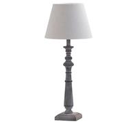 Hill Interiors Incia Column Table Lamp (UK Plug) - Brown/White - One Size - Brown/White - 100% Mixed