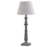 Hill Interiors Incia Column Table Lamp (UK Plug) in Dark Brown Hill Interiors Dark Brown