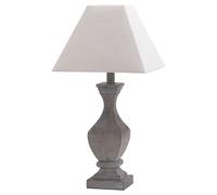 Hill Interiors Incia Fluted Wooden Table Lamp (Uk Plug) In Dark Brown Dark Brown