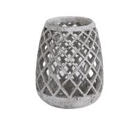 Hill Interiors Large Conical Ceramic Lattice Hurricane LanteOne Size Grey HI300