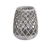Hill Interiors Large Conical Ceramic Lattice Hurricane Lantern