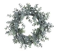 Hill Interiors Large Frosted Eucalyptus Candle Wreath