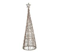 Hill Interiors Large Led Christmas Tree With Star - Wicker - L40 X W40 X H130 Cm - Brown