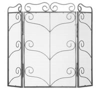 Hill Interiors Large Ornate Fire Screen Antique Silver (One Size)