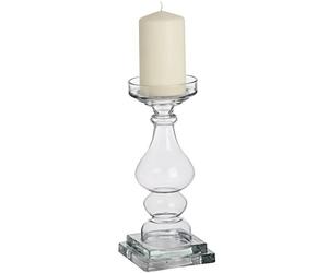 Hill Interiors Large Smoked Glass Candle Holder, Mixed, 12 x 12 x 29cm