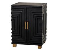 Hill Interiors Lennox 2 Door Side Cupboard - Wood - L43 X W49 X H67 Cm - Black