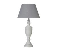 Hill Interiors Lentia Urn Linen Table Lamp (UK Plug) - Grey - One Size - Grey
