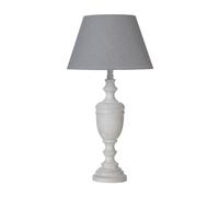 Hill Interiors Lentia Urn Linen Table Lamp (UK Plug) - Grey - One Size - Grey - 100% Mixed