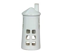Hill Interiors Lighthouse Tea Light Holder - White - White - 23cm x 11cm x 11cm